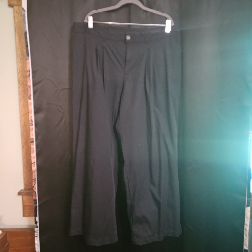 Lands' End Women's Black Wide Leg Dress Pants